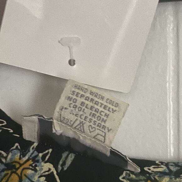 Vintage Dark Floral Maxi Dress NWT L India 100% Rayon Cottagecore Boho Romantic - Picture 6 of 9